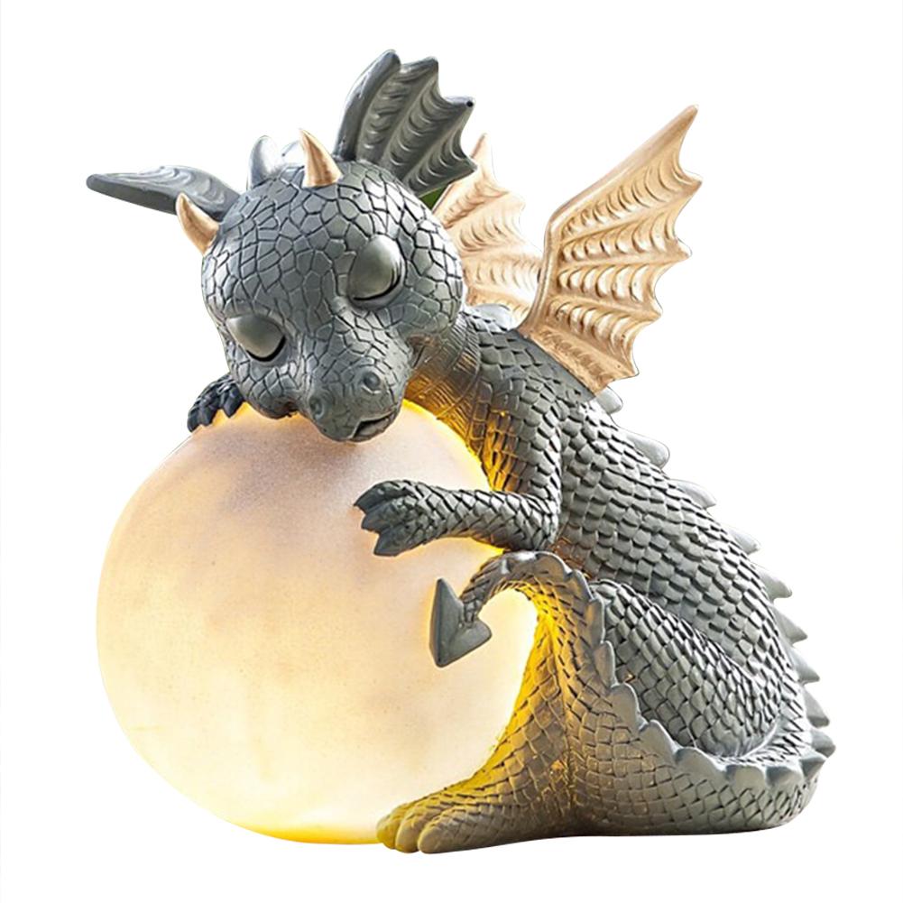 Small Dinosaur Meditate Buddha Sculpture Resin Ornament Home Room Desk Dragon Meditated Statue Model Garden Outdoor Yard Decorat