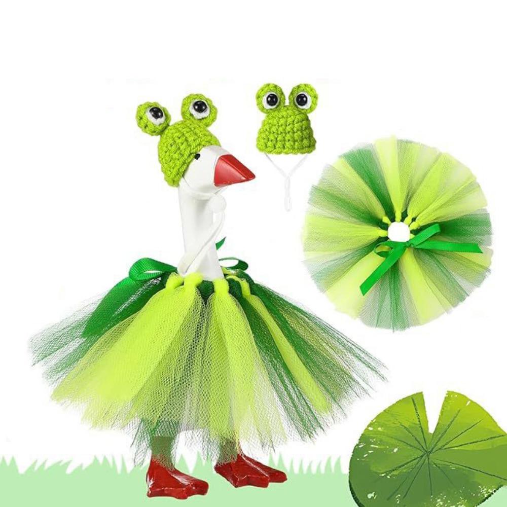 Регулируемый Костюм Гуся для Крыльца, Связанный Вручную, с Шляпой, Украшение на Хэллоуин, Разноцветные Рождественские Костюмы Уток, Сезонное Украшение