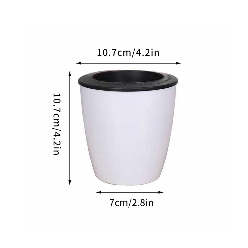 Double-layer Round Flowerpot Lazy Flower Pots Hydroponic Plastic Flowerpot Self Watering Flower Pot Water Absorption Planter
