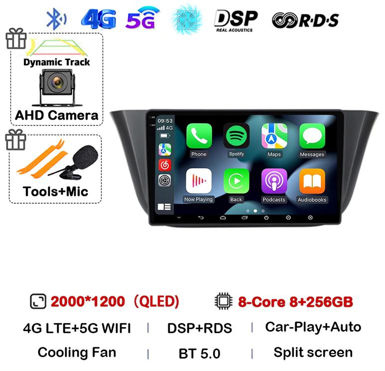 Android 14 Carplay Auto Car Radio For Iveco Daily 2013-2021 Navigation GPS Autoradio Video Multimedia Player WIFI+4G LTE Stereo