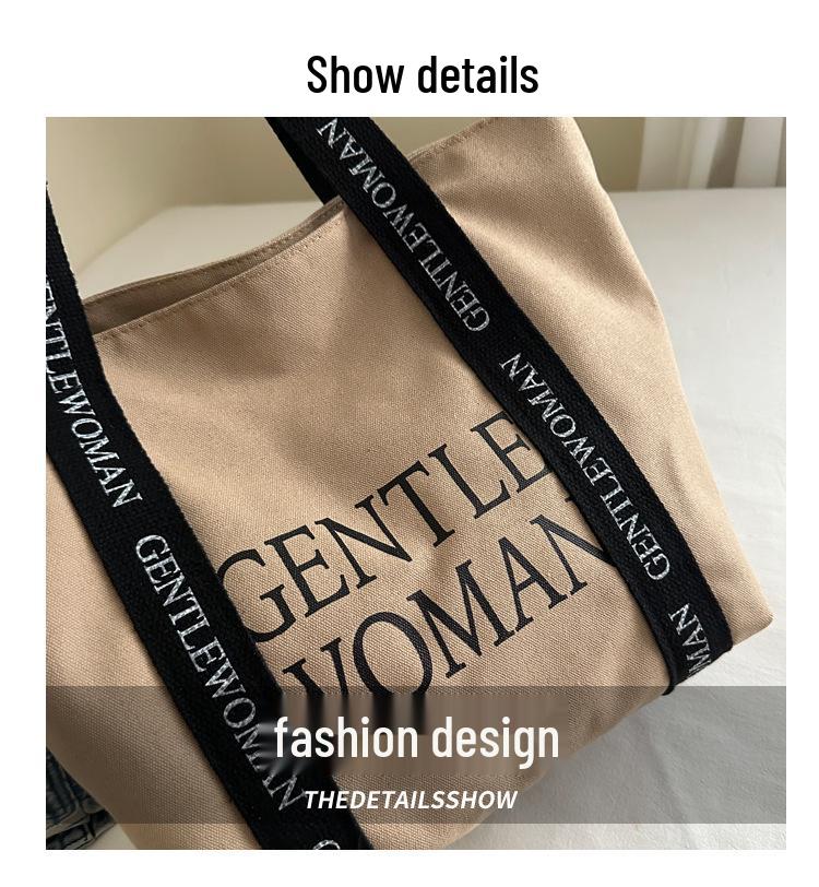 Трансграничная холщовая сумка кроссбоди: Вместительная, модная сумка-тоут на одно плечо