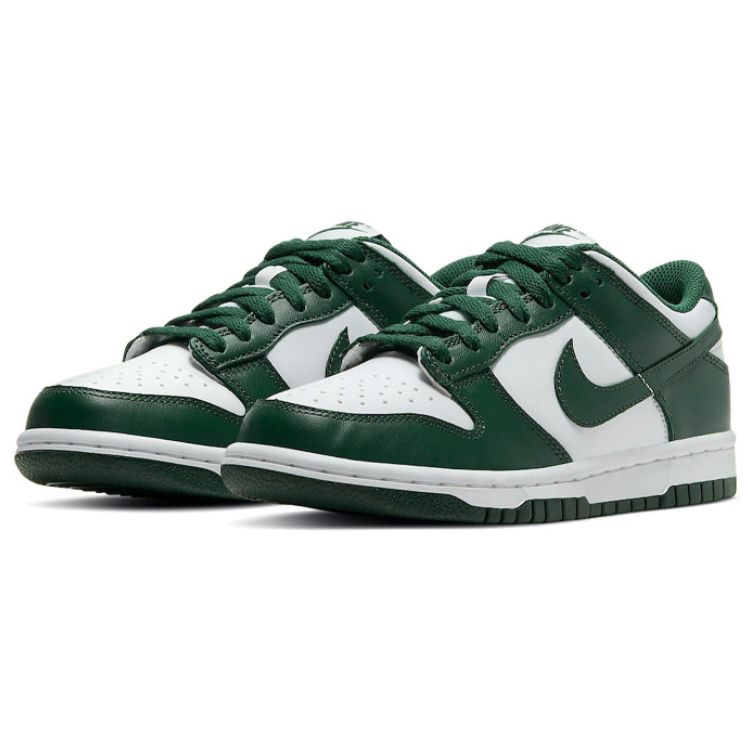 Nike Dunk Low GS Michigan State Kids Sneakers White Team-Green Total-Orange CW1590-102