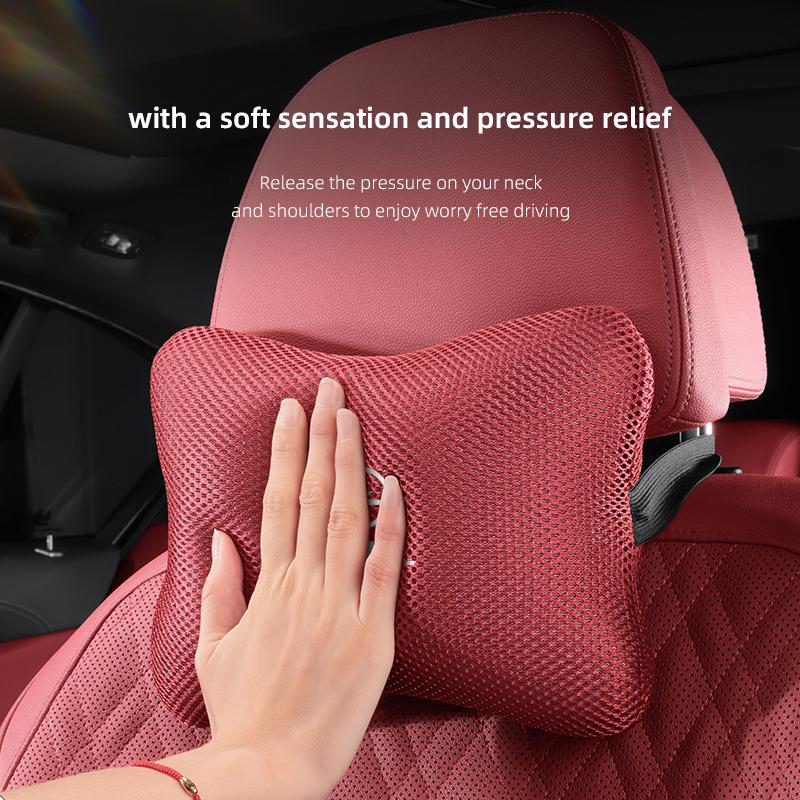 AAAYT1 Car Neck Pillow Protector Ice Silk Breathable Headrest For Opel Astra Grandland Corsa Mokka Frontera Insignia Zafira Vivaro Karl