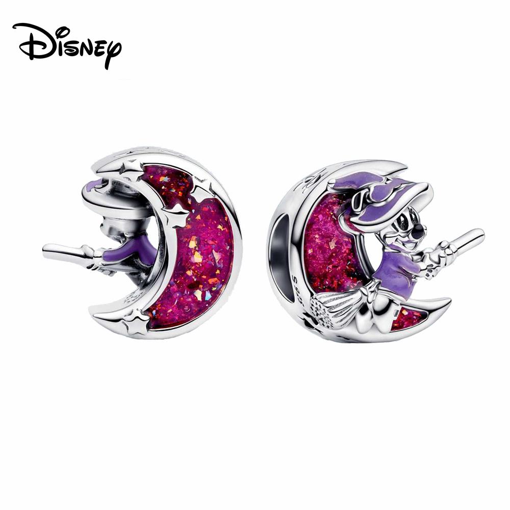 Disney 925 Silver Minnie Strawberry Bear Charms Beads Fits 3mm Original Bracelet Necklace Womens DIY Fine Jewelry Gifts