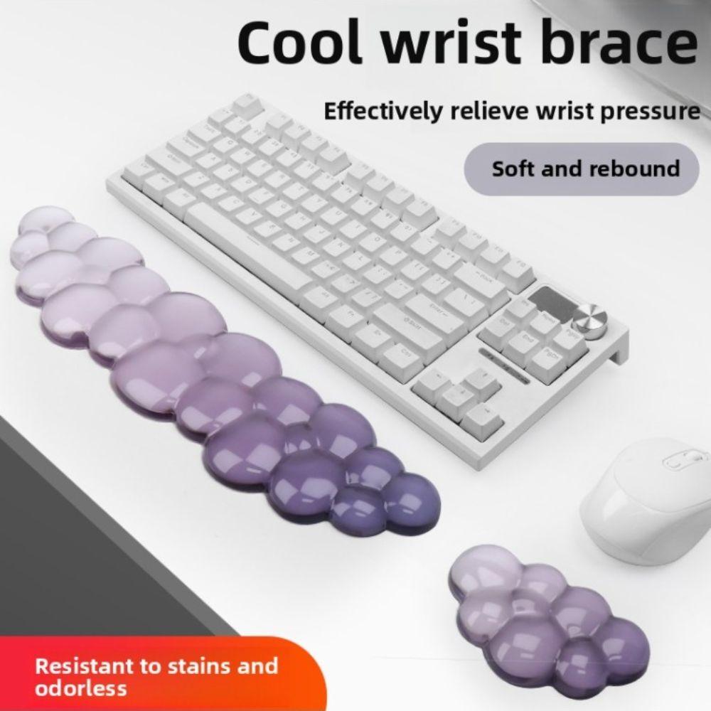 Transparent Keyboard Wrist Rest Cloud Shape Wrist Pad Portable Silicone Wrist Support Gamer