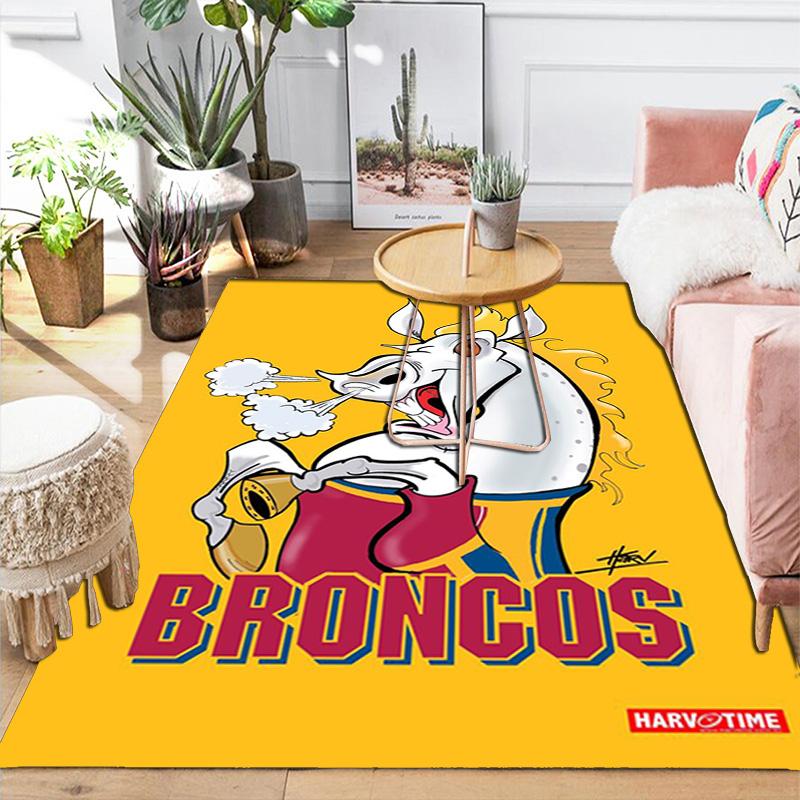 Broncos Pride Rug Floor Mat for Living Room or Bedroom Soft and Comfortable Carpet a Gift for Birthday and Holiday.PFF260912040
