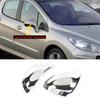 Car Side Door Rear View Mirror Cover Trim Sticker For Peugeot 207 308 2006-2014 Auto Exterior Accessories
