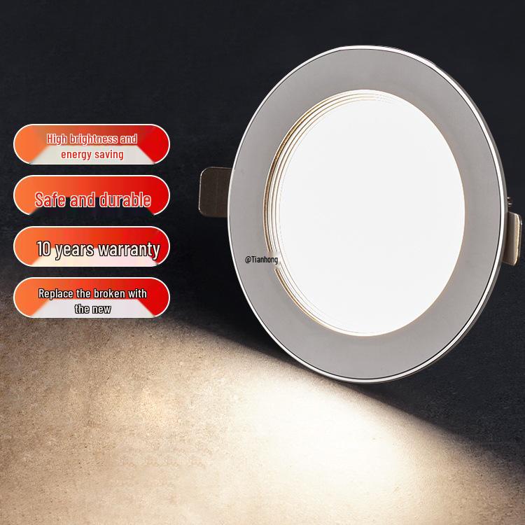 Recessed Anti-Glare Downlight Spotlight for Living Room Ceiling, Fits 5-7 Inch Openings