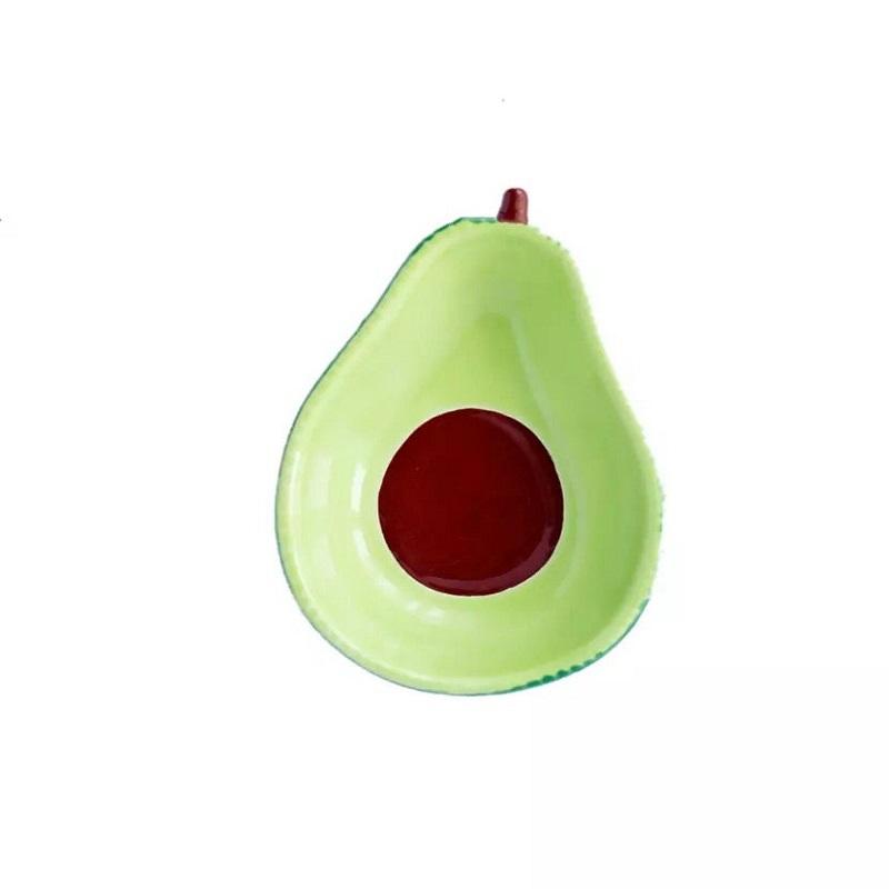 Ceramic Tableware Cute Avocado Shaped Plate Personality Fruit Salad Bowl Net Red Girl Heart Fruit Plate Japanese Dish Set Dishes