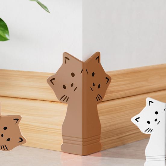 Кошачья силиконовая противоударная накладка самоклеящаяся защита углов от детей утолщенная для дома