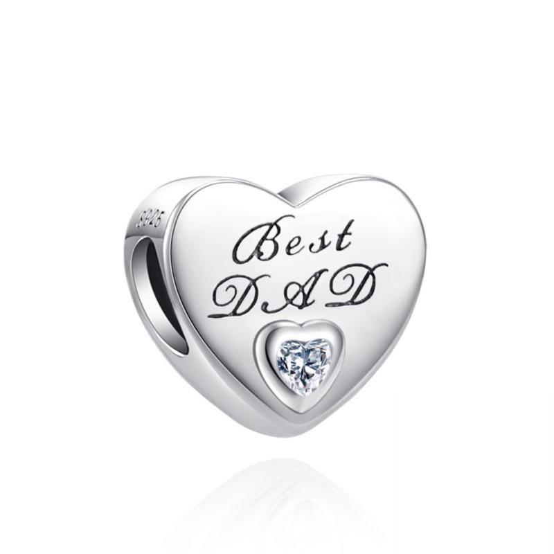 Новинка, лучший браслет для мамы, папы, дочки, сына, жены, брата, сердца, подвеска из бисера, подходит для оригинального модного браслета, ювелирные изделия своими руками, женские украшения