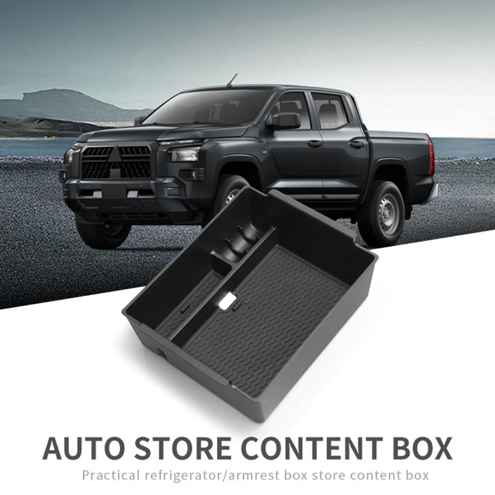 Armrest Storage Box Cup Holder Case for for 24-25 Mitsubishi L200/Triton models Car Interior Organizer Accessories