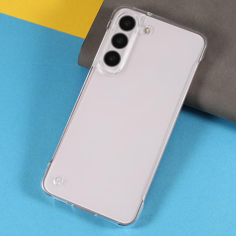 For Samsung Galaxy S22 5G Transparent Hard PC Anti-drop Phone Case Frameless Smartphone Back Cover