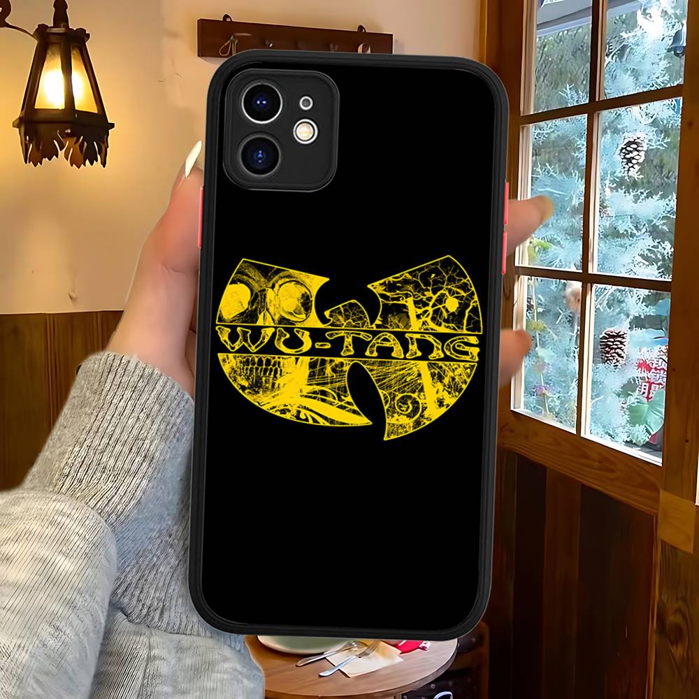 Модные тренды WU-T-TANG CLANs Для IPhone 16 15 14 13 12 11 Pro Max X XS MAX Plus Полупрозрачный черный чехол для телефона
