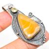 Septerian Stone, Citrine 925 Sterling Silver Jewelry Pendant 2.40" T8R78