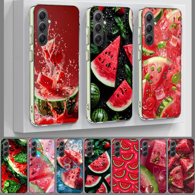 Летний фруктовый чехол для телефона с арбузом для Samsung A17 A37 A57 A07 A16 A26 A36 A56 A06 A02S A12 A22 A32 A52S A04S A14 A24 A34 A54 A0
