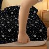1 Simple Modern Stars Printed Matte Fitted Sheet, Bedroom Printed Bed Cover, Bedding (Excluding Pillowcases)