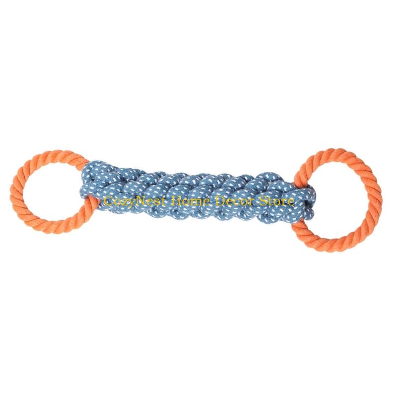92MF Durability Weave Rope Chew Toy Corn Shape Cotton Rope Pet Chewing Toy for Dental Cleaning and Interactively Play
