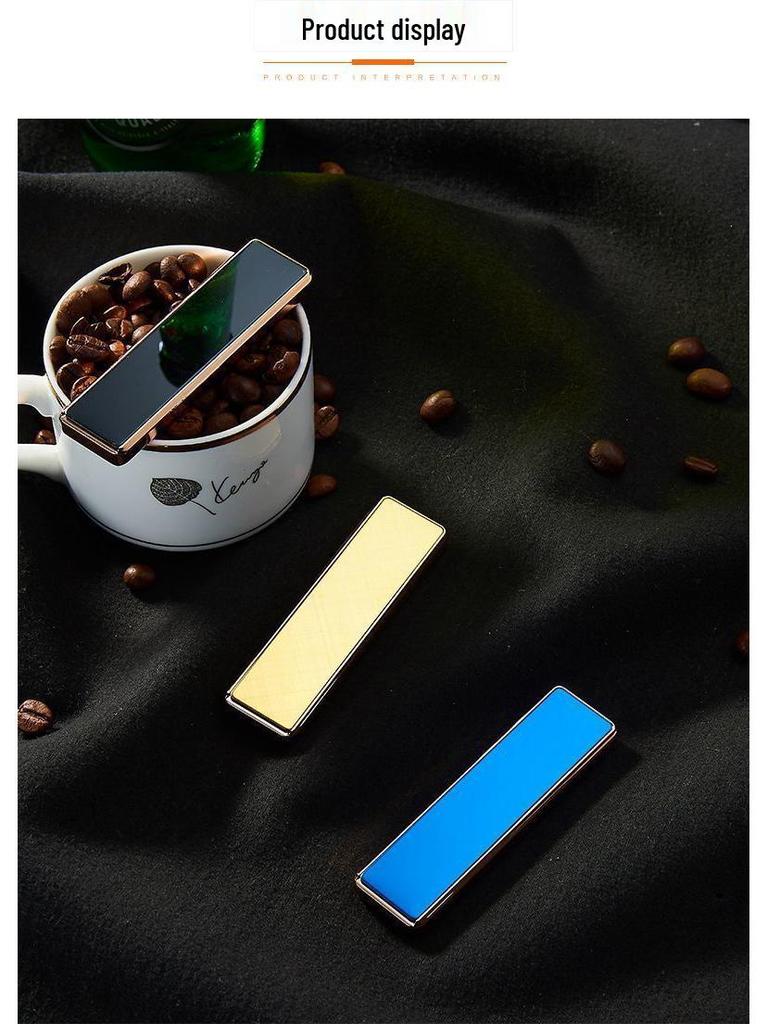 Rechargeable Ultra-Thin USB Lighter: Stylish, Silent, Mini, Portable, Men's Choice