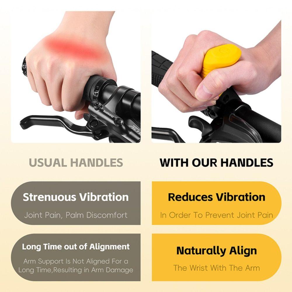 1 Pair Anti-Slip Bicycle Thumb Grips Wear-Resistant Auxiliary Handle Handlebar Rest Mountain Bike
