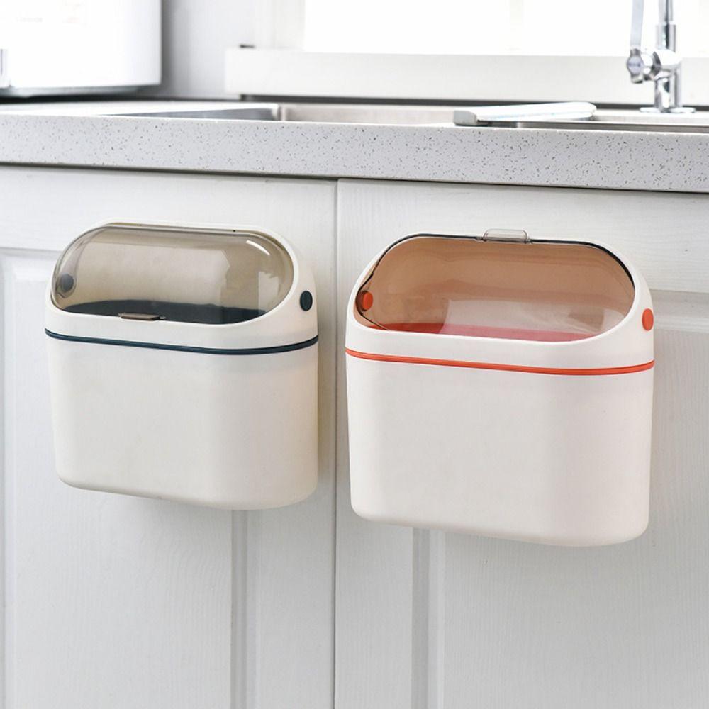 Desktop Counter Top Dustbin Hanging Compost Bin Mini Rubbish Bucket Waste Basket Garbage Bin Trash Can