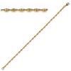 [Q4586] - Gold Plated 'Coffee Bean' Chain - 45 Cm 4x3 Mm