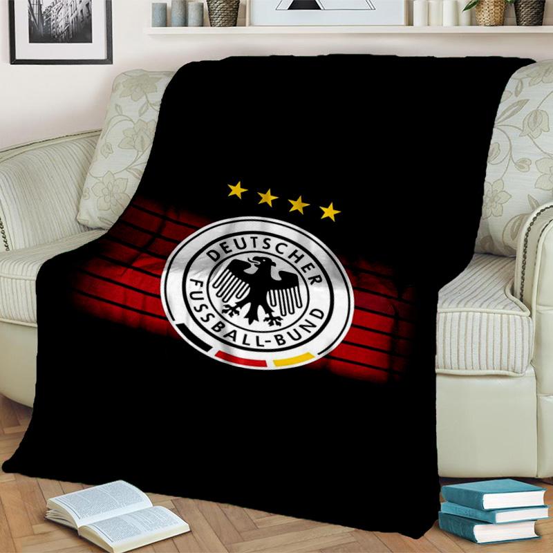 German Football Emblem Printed Throws Blanket Soft Flannel Blankets for Couch Bed Gifts for Men Women Picnic blanket Christmas gifts