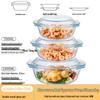 Стеклянная миска Qiwei для высоких температур с крышкой