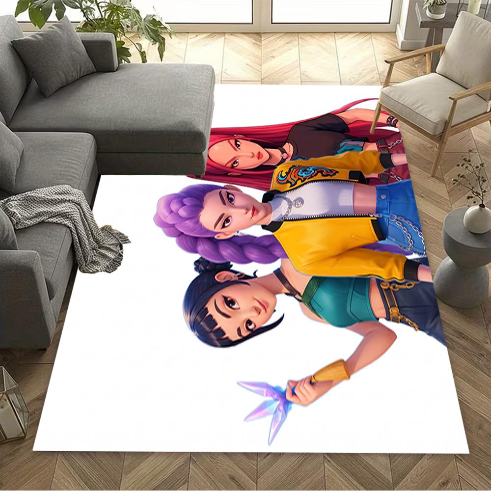 Colorful Fashion Friends Floor Rug Office Rug Perfect for Balcony Kitchen Game Room Hallway Antislip Carpet Anime Office Decor Gift for Festivals