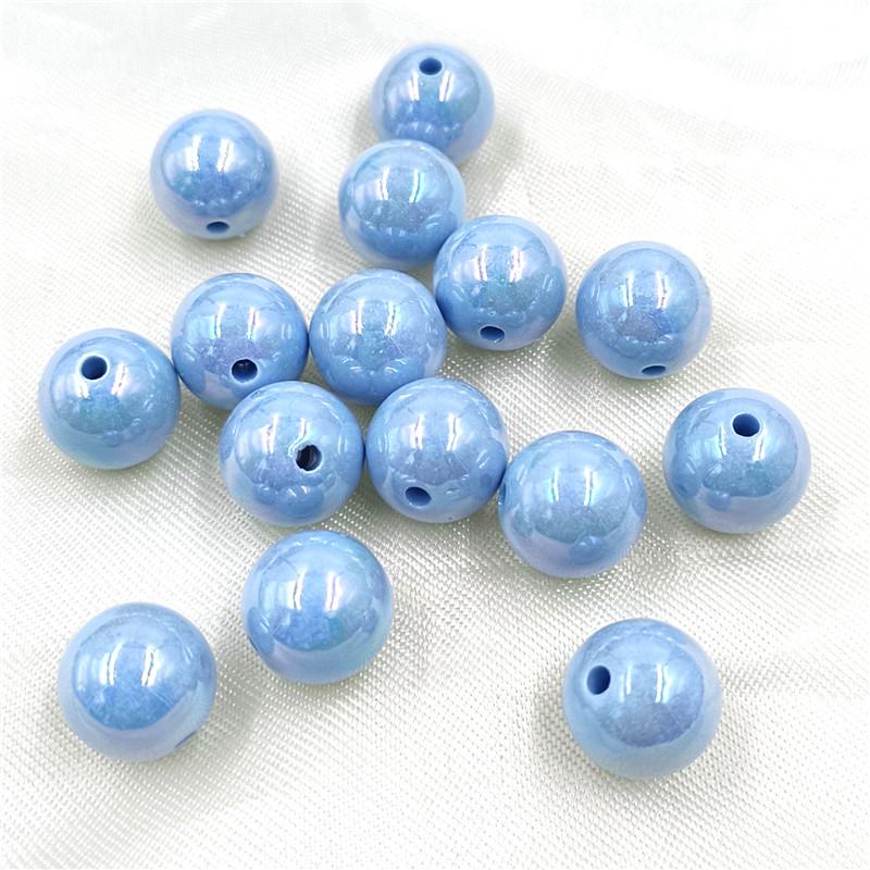 Round 14mm Accessories Materials Loose Beads Acrylic AB Magic Color Handmade DIY Bracelet Earring Making 10pcs Delicate Jewelry