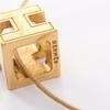 Used HERMES Cardue Ash H-cube Necklace Gold Plated Gold Used
