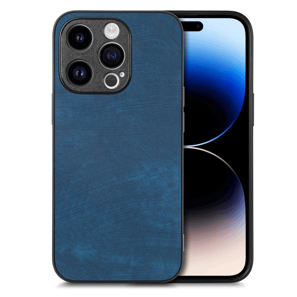 Для iPhone 15 Pro Чехол Противоударный Тонкий Ретро Кожаный Чехол-накладка на заднюю панель телефона