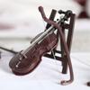 Мини-скрипки, украшение, миниатюрная модель скрипки с подставкой для кукольного домика, украшение для домашнего офиса, рабочего стола