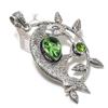 Tsavorite Handmade 925 Sterling Silver Jewelry Pendant 2.56" Y8q77