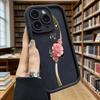 Розовый Гвоздика Золотые Завитки Роскошный Противоскользящий TPU Чехол для Телефона для Xiaomi Redmi Note 15 14 13 12 11 10 9 Pro Полностью Защитная Крышка