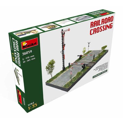 Miniart 1/35 Railroad Crossing Scene Plastic Model MA36059