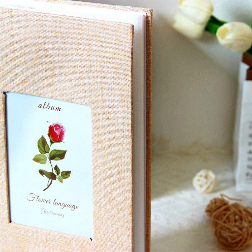 Linen Photo Album 6-Inch Picture Albums Slip-in Style Souvenir Photos Books Wedding