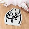 Коврик для пола нескользящий впитывающий воду коврик для ванной комнаты с имитацией дизайна с отпечатком руки