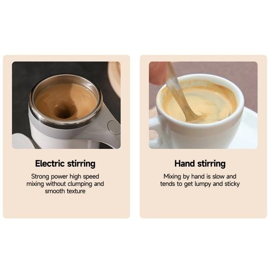 Автоматическая магнитная электрическая кофейная кружка, самоперемешивающаяся чашка с ручкой, запуск одной кнопкой, мощная высокоскоростная чашка для смешивания с крышкой