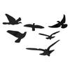 Bird Shape Mirror Wall Sticker DIY Wall Decals for Living Room Bedroom DecorationBlack
