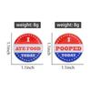 I Ate Food Today UV Printing Pins I Pooped Today Brooches Lapel Badges Clothes Funny Quotes Jewelry Gift for Kids Friends