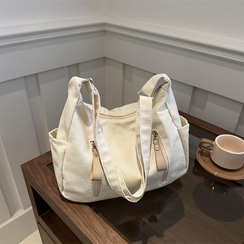 Большая вместительная модная повседневная сумка, весенняя универсальная сумка через плечо и подмышку, простая однотонная сумка-тоут