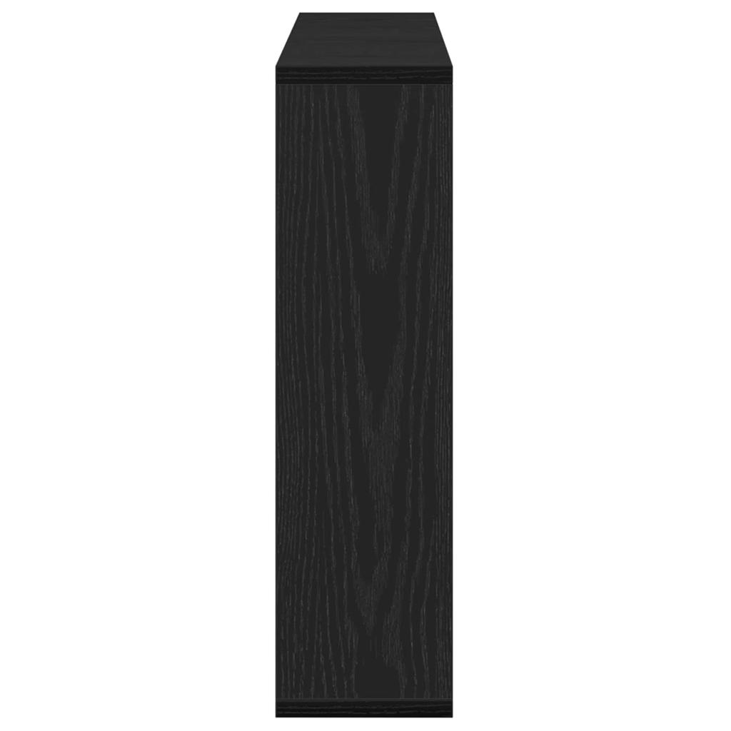 Mirror Cabinet with Shelf Black Oak Effect 76 x 15 x 55 cm