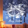 Christmas White Bell Snowflake Sticker Window Sticker, Room Glass Door and Window Decoration Static Sticker