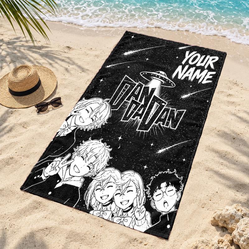 Dandadan Custom Name Beach towels also serve as bath towels summer essential a musthave for the outdoors the beach and the pool