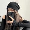 Жареная уличная шапка-пирожок Детская осенне-зимняя универсальная вязаная шапка-бандана Флисовая парная шапка-бандана Холодная шапка