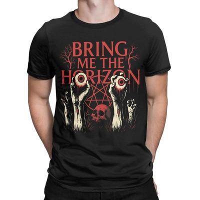 BMTH Bring Me The Horizon Металкор Футболка Мужская Мода Хлопковая Футболка Круглый Вырез Короткий Рукав Футболки S4XL Одежда