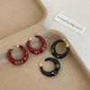 Ankola Red Oil Drop Ear Buckle Женские ретро High Sense Модные уникальные изысканные трендовые универсальные серьги для поездок на работу