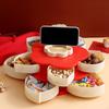 Rotatable Snack Box Candy Serving Containers Supplies Home Decoration Food Storage Case for Nuts