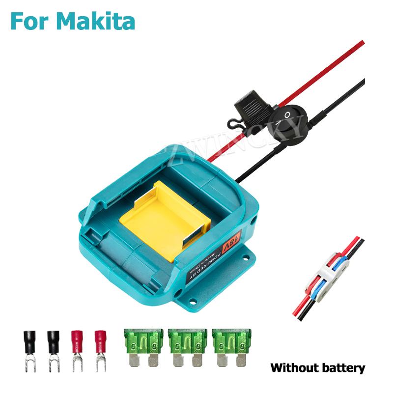For Makita 14.4V 18V Li-ion Battery Adapter DIY Battery Cable Connector Output Adapter BL1830 BL1840 BL1850 For Electric Drills